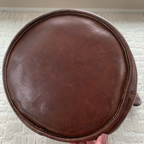 Vintage Coach 9085 Duffle Sac Bucket Shoulder Bag Brown Leather - Picture 12 of 12